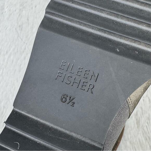 EILEEN FISHER / Ladd graphite gray nubuck suede leather wedge booties / 6.5 - Picture 8 of 9